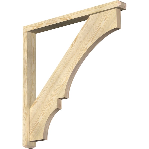 Ekena Millwork Balboa Craftsman Rough Sawn Bracket w/ Offset Brace, Douglas Fir, 4"W x 40"D x 40"H BKT0402X40X40BOA04RDF - main